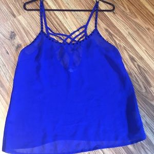 Charlotte russe Royal blue shear  tank top